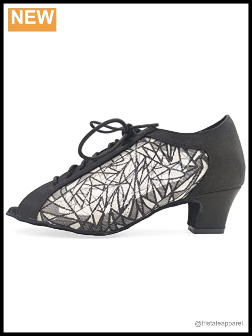 Ballroom Dance Shoes Suede Sole Open Toe Lace-Up Practice